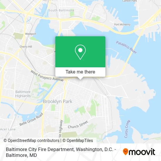 Baltimore City Fire Department map