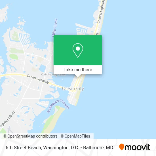 6th Street Beach map