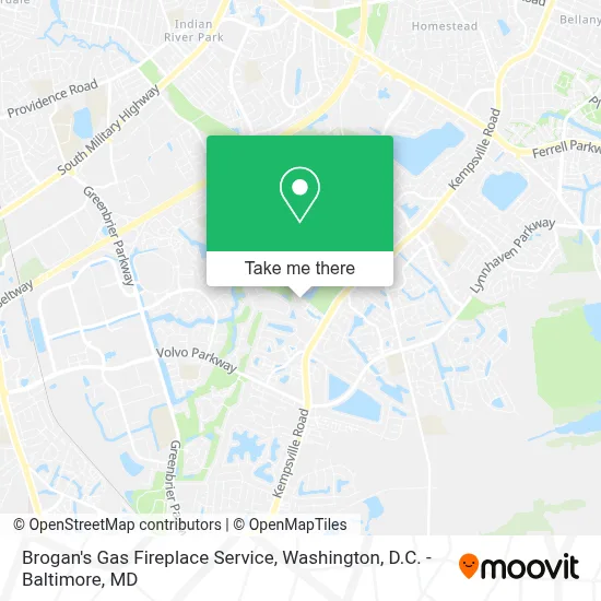 Brogan's Gas Fireplace Service map