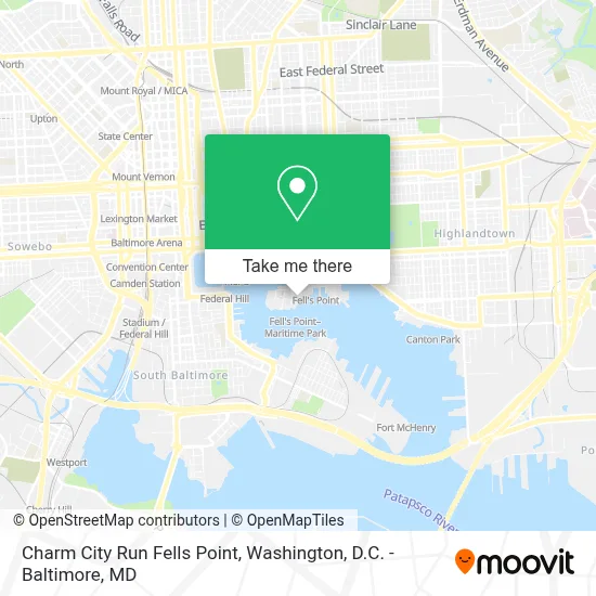 Charm City Run Fells Point map
