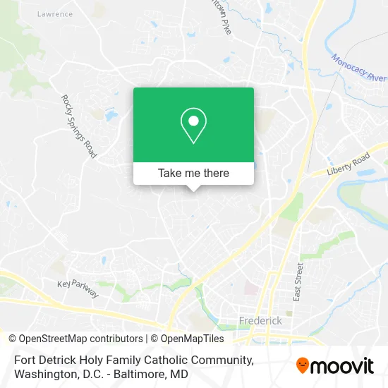 Fort Detrick Holy Family Catholic Community map
