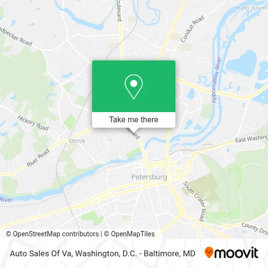 Auto Sales Of Va map