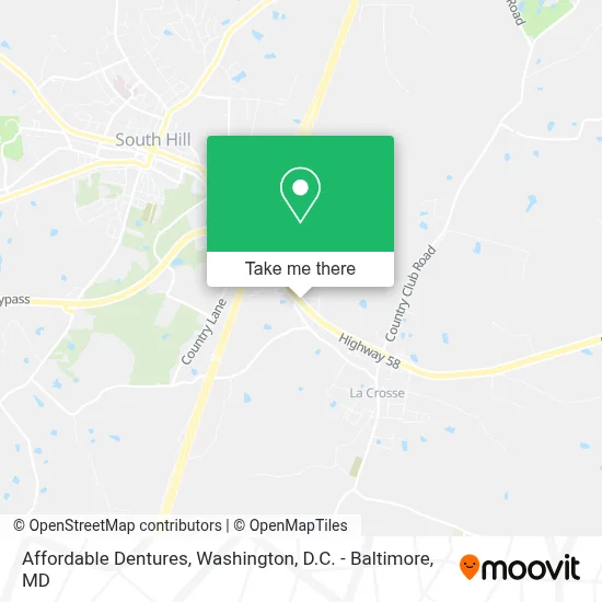 Affordable Dentures map