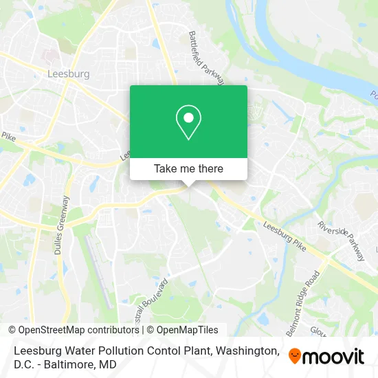 Leesburg Water Pollution Contol Plant map