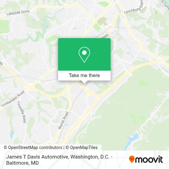 James T Davis Automotive map