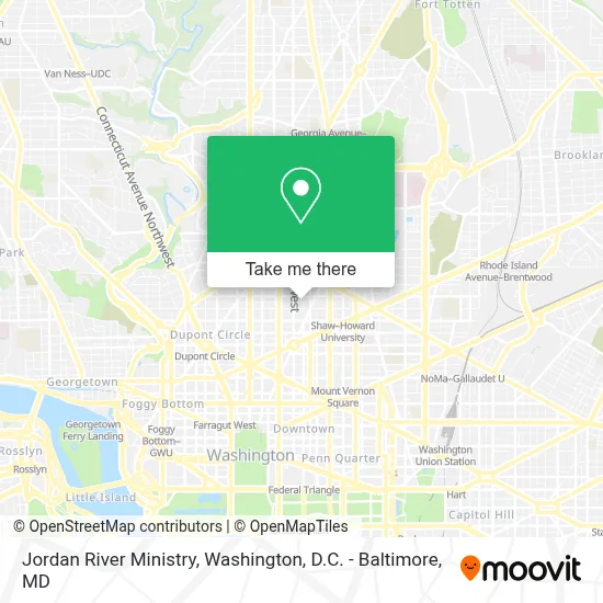 Jordan River Ministry map
