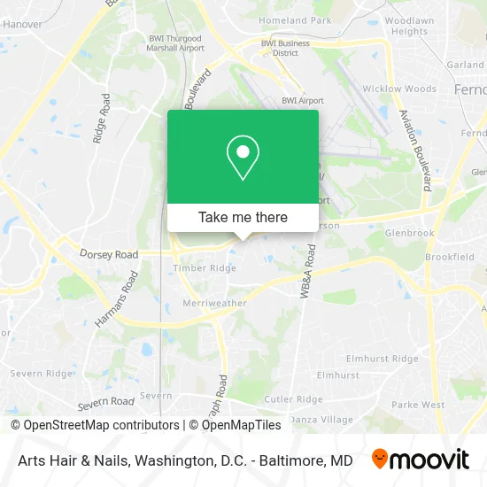 Arts Hair & Nails map