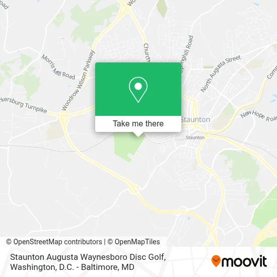 Staunton Augusta Waynesboro Disc Golf map