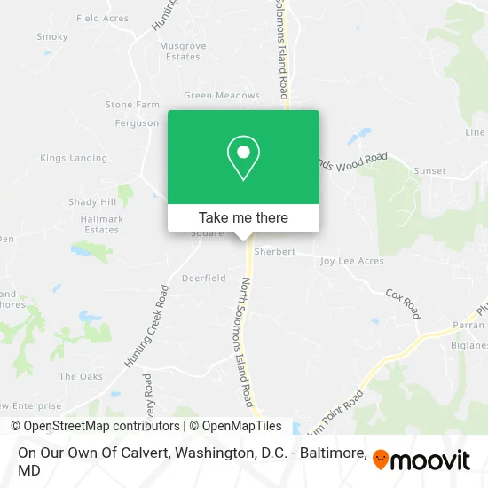 On Our Own Of Calvert map