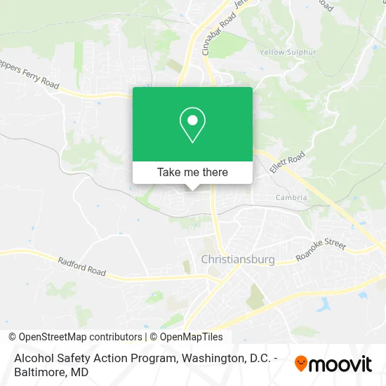 Alcohol Safety Action Program map