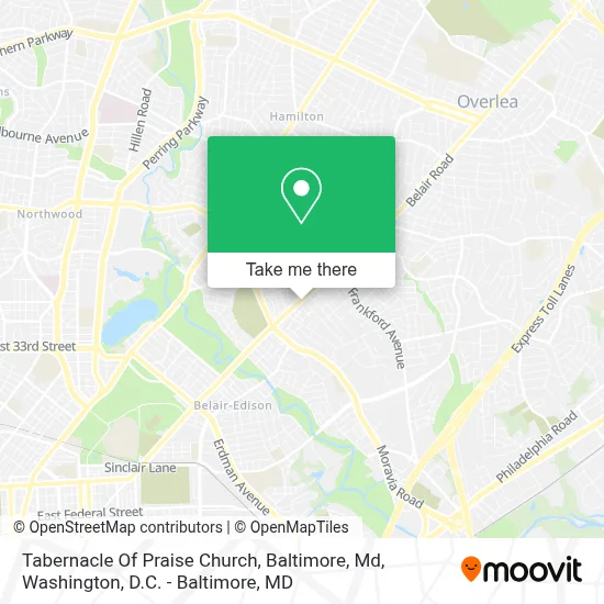 Tabernacle Of Praise Church, Baltimore, Md map