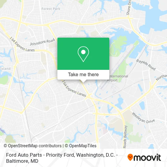 Ford Auto Parts - Priority Ford map