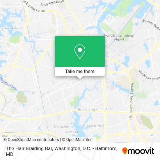 The Hair Braiding Bar map