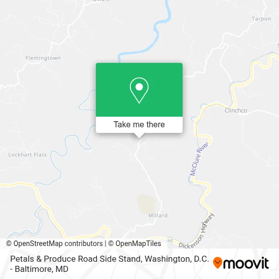 Petals & Produce Road Side Stand map
