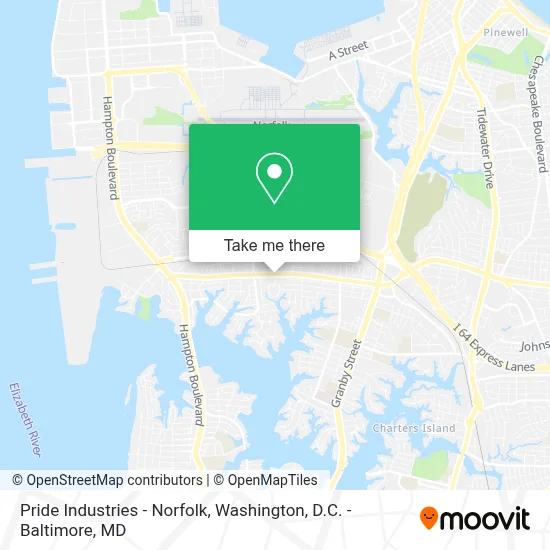 Pride Industries - Norfolk map