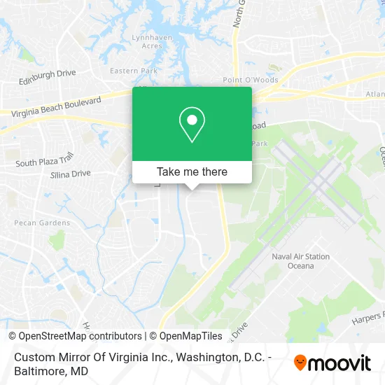 Custom Mirror Of Virginia Inc. map