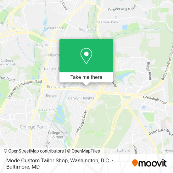 Mode Custom Tailor Shop map