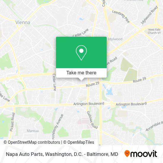 Napa Auto Parts map