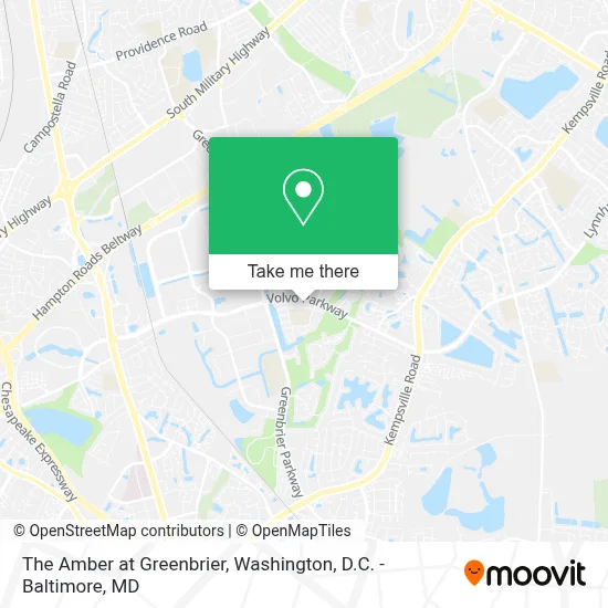 The Amber at Greenbrier map