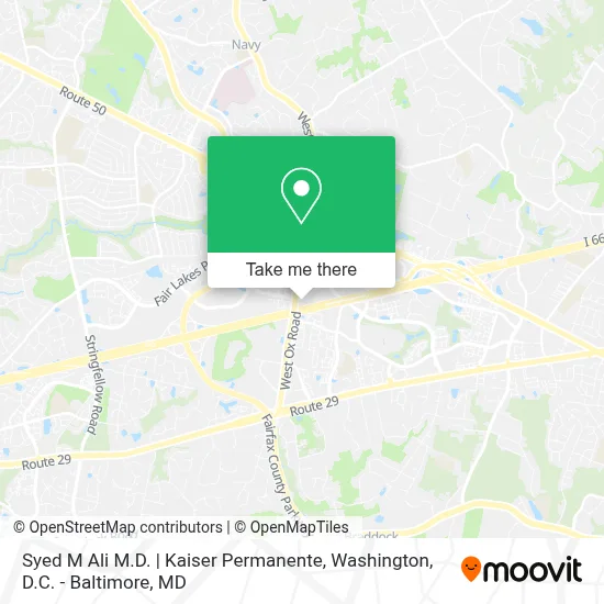 Syed M Ali M.D. | Kaiser Permanente map