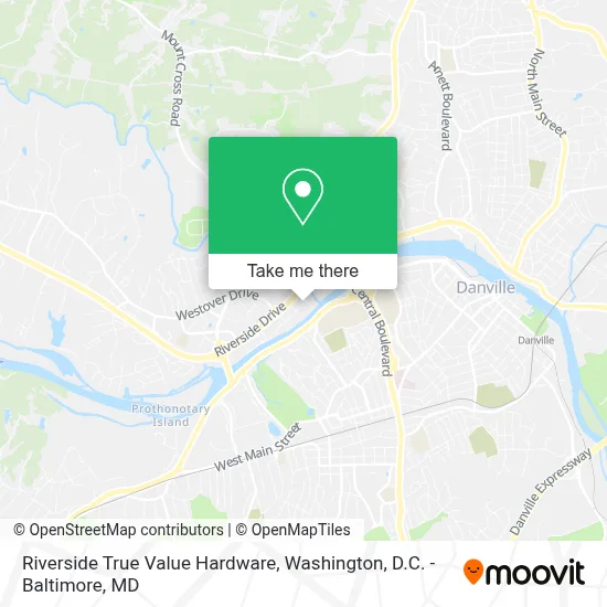 Riverside True Value Hardware map
