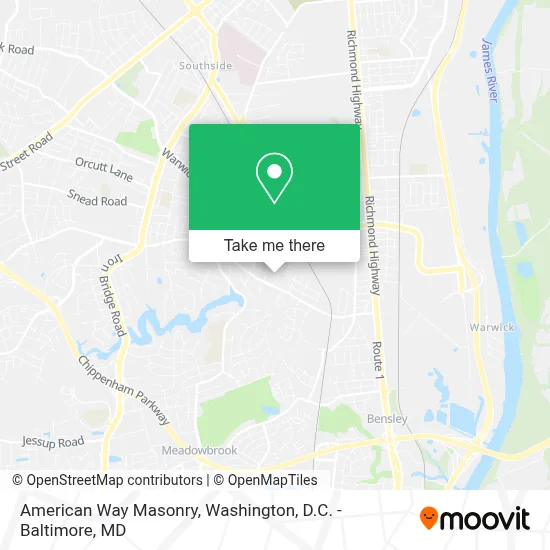 American Way Masonry map