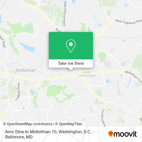 Amc Dine-In Midlothian 10 map
