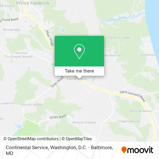 Continental Service map