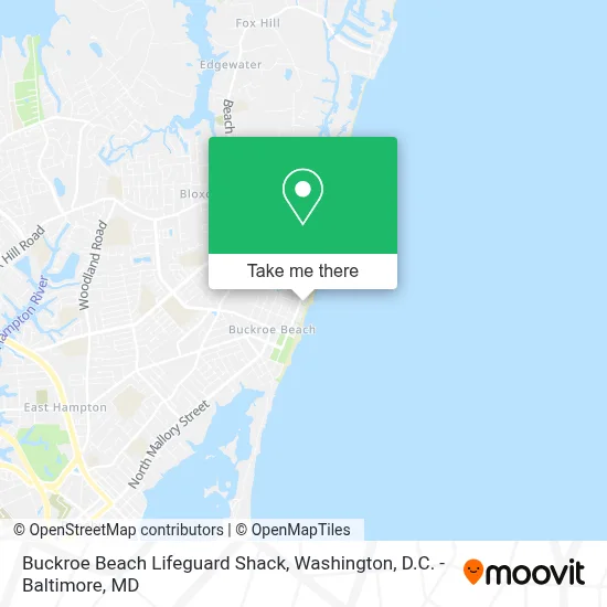 Buckroe Beach Lifeguard Shack map