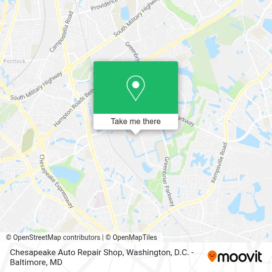 Chesapeake Auto Repair Shop map