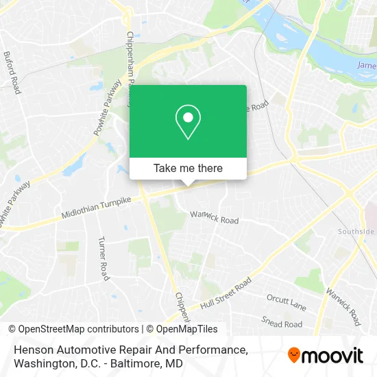 Henson Automotive Repair And Performance map