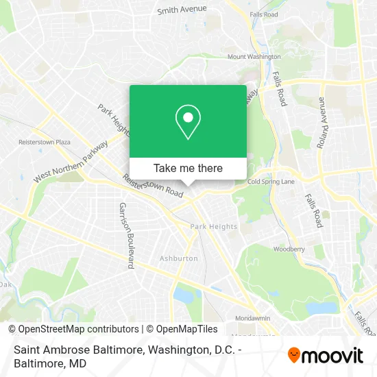 Saint Ambrose Baltimore map