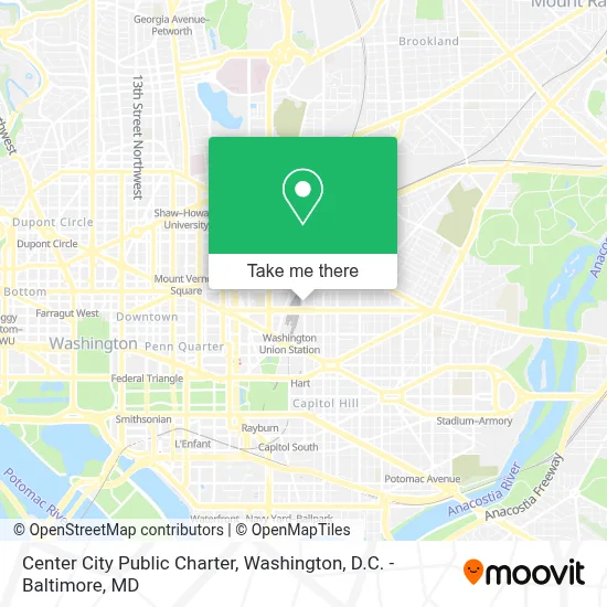 Center City Public Charter map