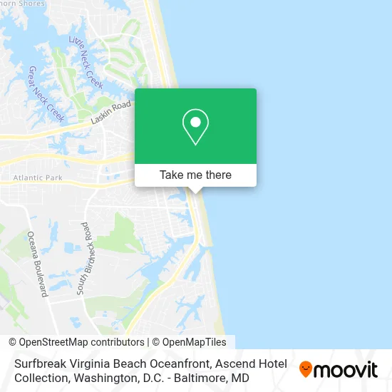 Surfbreak Virginia Beach Oceanfront, Ascend Hotel Collection map