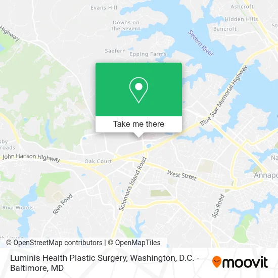Luminis Health Plastic Surgery map