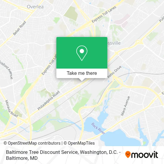 Baltimore Tree Discount Service map