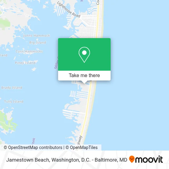 Jamestown Beach map