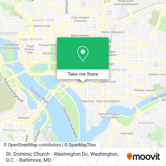 St. Dominic Church - Washington Dc map