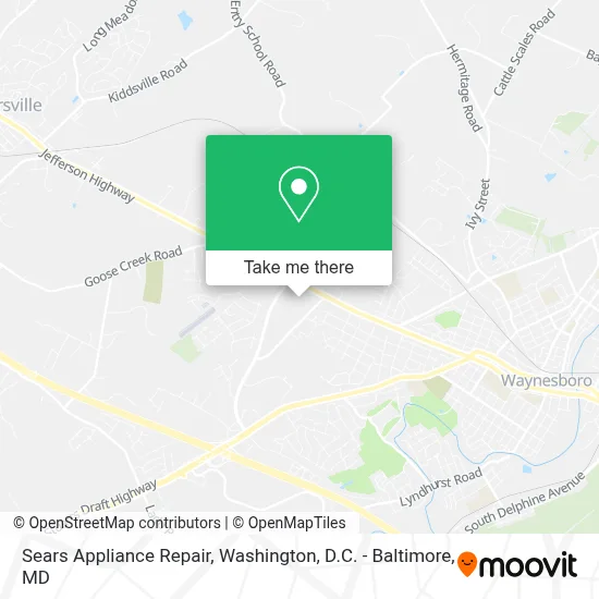 Sears Appliance Repair map