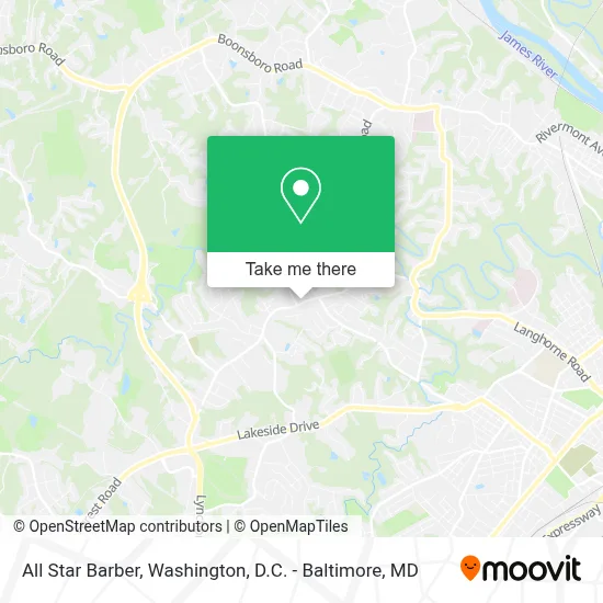 All Star Barber map