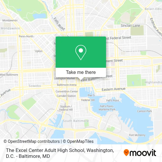 The Excel Center Adult High School map