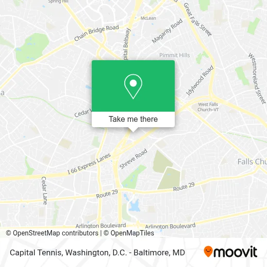 Capital Tennis map