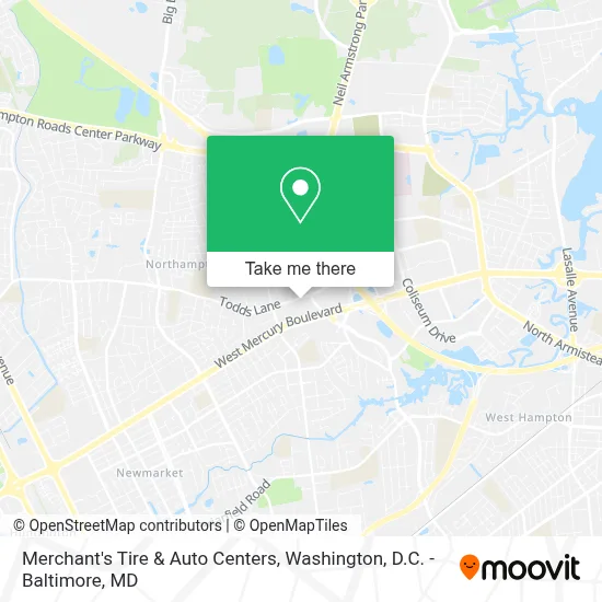 Merchant's Tire & Auto Centers map