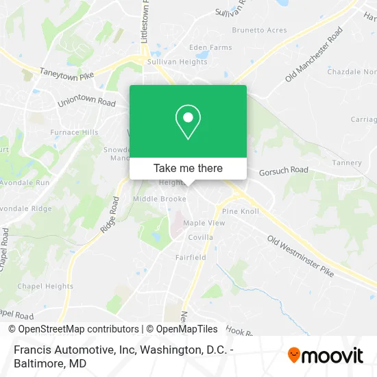 Francis Automotive, Inc map