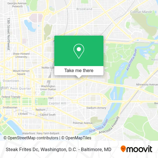 Steak Frites Dc map