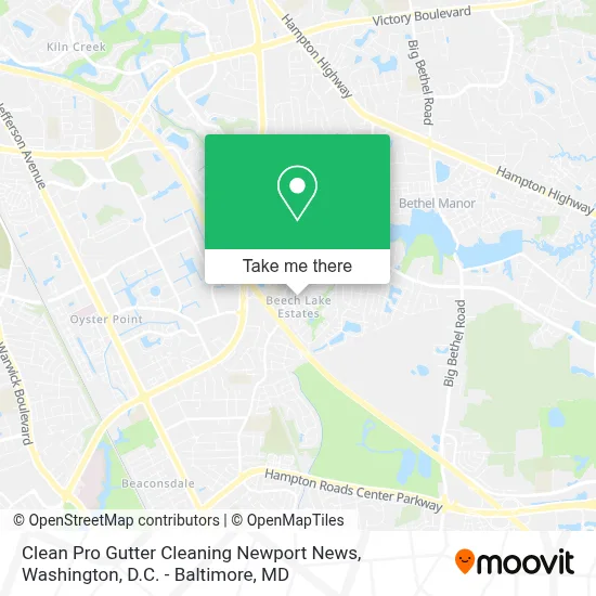 Clean Pro Gutter Cleaning Newport News map