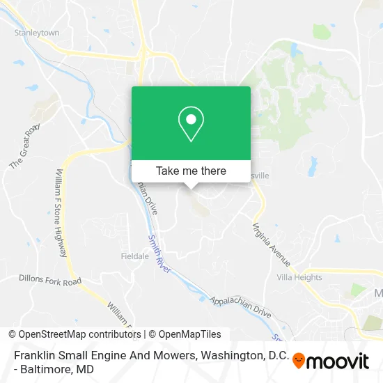 Franklin Small Engine And Mowers map