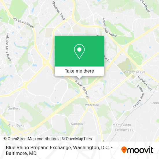 Blue Rhino Propane Exchange map