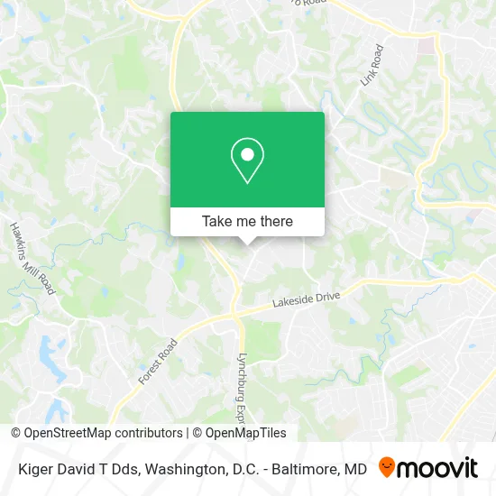 Kiger David T Dds map