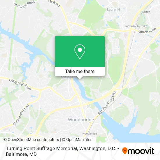 Turning Point Suffrage Memorial map